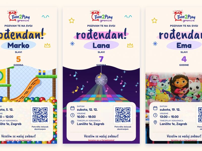 Nove personalizirane pozivnice i stranica rođendana Nove personalizirane pozivnice i stranica rođendana